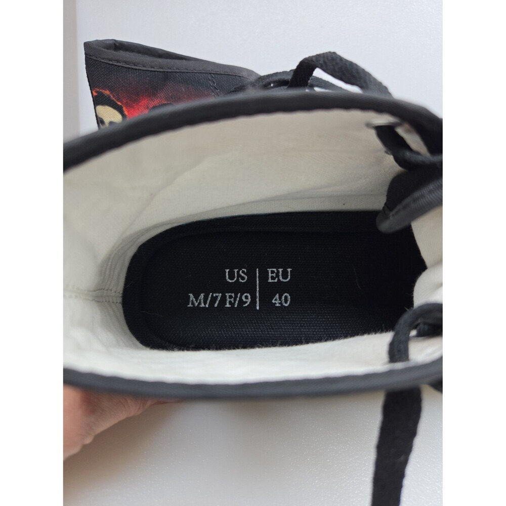 Halloween Horror Movie Legends Black Canvas High Top Sneakers Freddy Jason M7 W9 - Picture 7 of 12